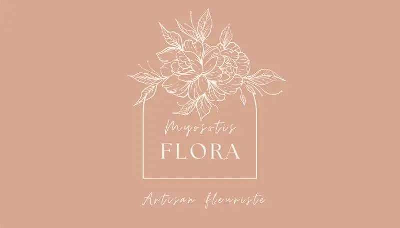 Logo de Myosotis Flora, artisan fleuriste.