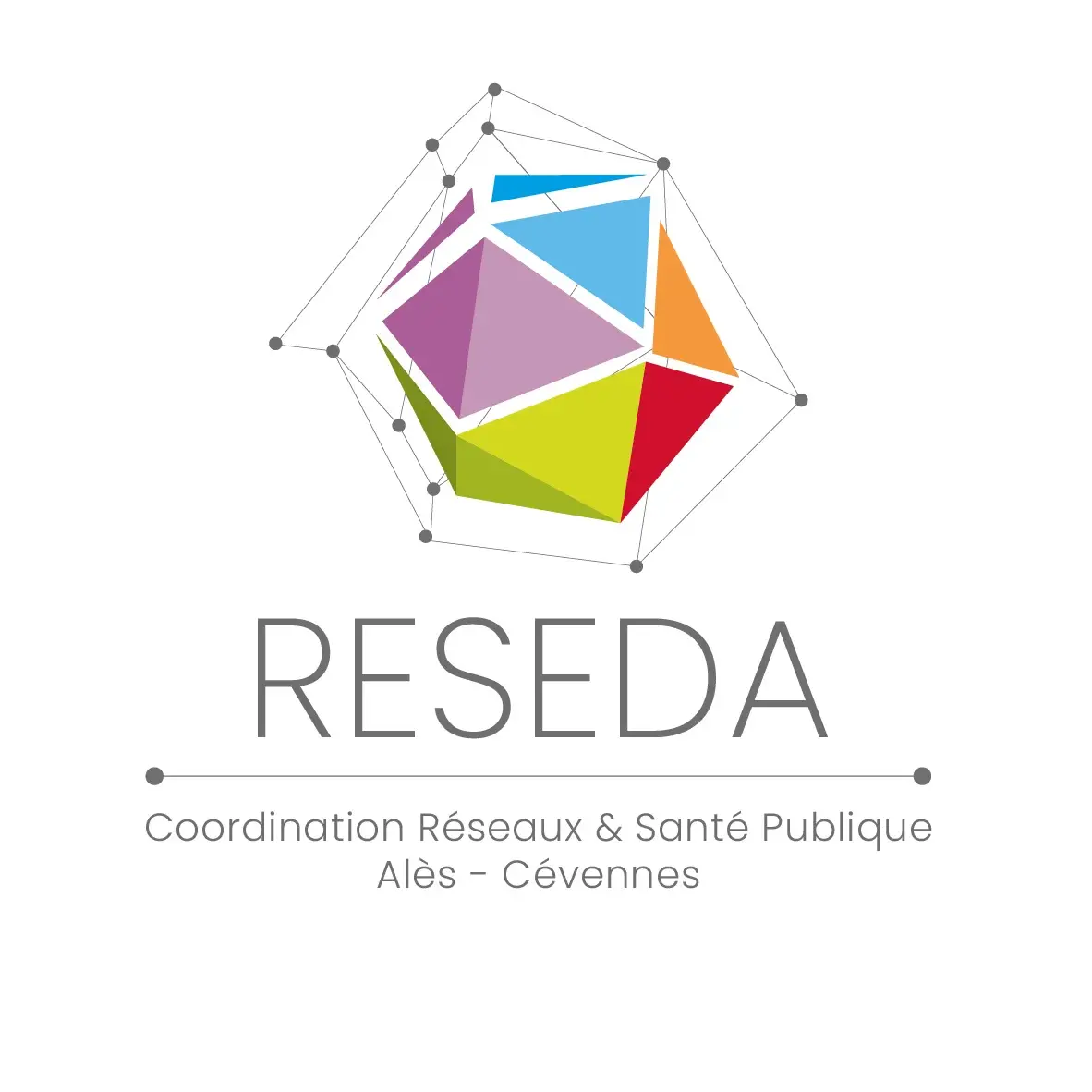Logo de RESEDA, coordination réseaux et santé publique Alès – Cévennes.